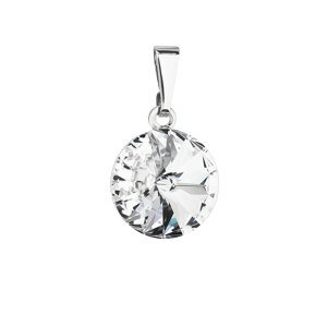 Evolution Group CZ Přívěsek bižuterie se Swarovski krystaly bílý kulatý 54001.1