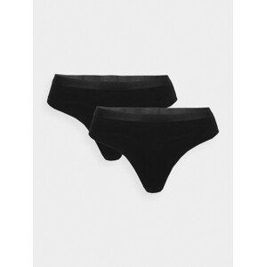 4F PANTIES F018 (2pack) Dámské tanga US S 4FWSS24UPTSF018 DEEP BLACK