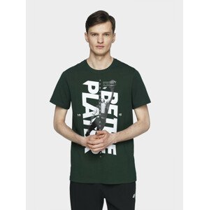 4F H4L21-TSM012 DARK GREEN Pánské tričko US 3XL H4L21-TSM012 DARK GREEN