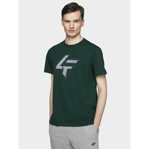 4F H4L21-TSM010 DARK GREEN Pánské tričko US XL H4L21-TSM010 DARK GREEN