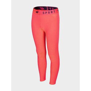 4F HJL22-JSPDF002 CORAL NEON Dětské legíny EU 134/140 HJL22-JSPDF002 CORAL NEON