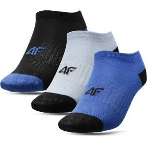 4F HJL22-JSOM002 BLUE+LIGHT BLUE+DEEP BLACK Ponožky EU 32/35 HJL22-JSOM002 BLUEBLACK