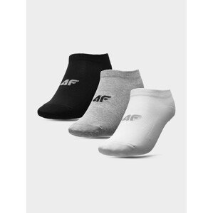 4F HJL22-JSOM004 WHITE+COLD LIGHT GREY MELANGE+BLACK Ponožky EU 32/35 HJL22-JSOM004 WHITEGREYBLACK