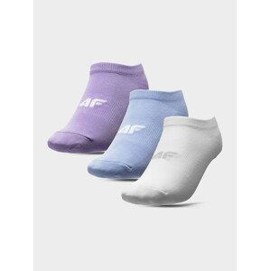 4F HJL22-JSOD003 WHITE MELANGE+LIGHT BLUE+LIGHT VIOLET Ponožky EU 32/35 HJL22-JSOD003 WHITEBLUEVIOLET