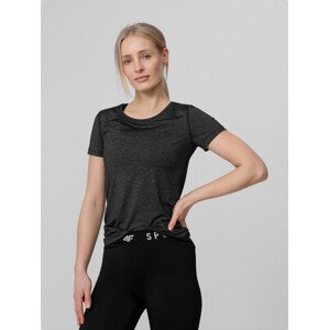 4F H4L22-TSDF353 DEEP BLACK MELANGE Dámské tričko US XL H4L22-TSDF353 DEEP BLACK MEL