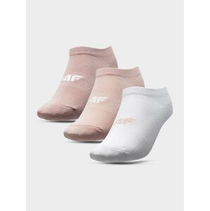 4F H4L22-SOD003 WHITE+CREME+PINK Ponožky EU 35/38 H4L22-SOD003 WHITECREMEPINK