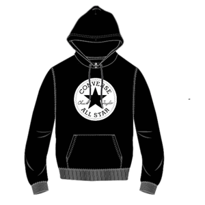 converse GO-TO CHUCK TAYLOR PATCH BRUSHED BACK FLEECE HOODIE Unisex mikina US XS 10024506-A02