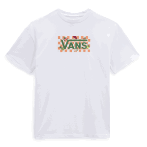 Vans FRUIT CHECKERBOARD BOX LOGO OVERSIZED Dámské tričko US M VN0003V8WHT1