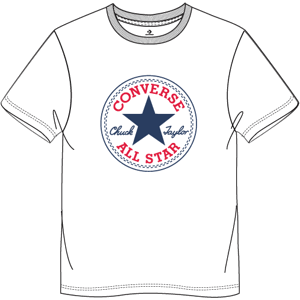 converse GO-TO ALL STAR PATCH LOGO STANDARD FIT T-SHIRT Unisex tričko US 2XS 10025459-A03