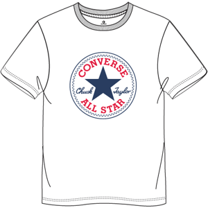 converse GO-TO ALL STAR PATCH LOGO STANDARD FIT T-SHIRT Unisex tričko US L 10025459-A03