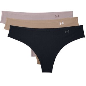 Under Armour PS Thong 3Pack Dámské tanga US XS 1325615-004