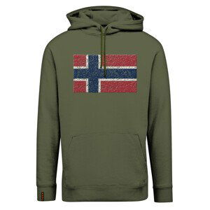 NORWAY COTTON FLEECE Pánská mikina US M 129443 Army