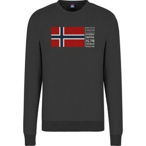 NORWAY COTTON FLEECE Pánská mikina US XXL 139448 Black