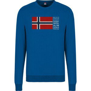 NORWAY COTTON FLEECE Pánská mikina US XL 139448 Royal