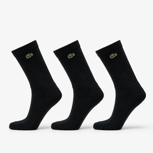 LACOSTE 3Pack Crew Cut Socks černé