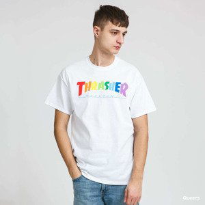 Tričko Thrasher Rainbow Mag Tee White XL
