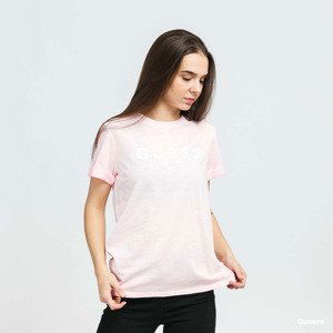 GUESS W Roll Cuff Tee Pink