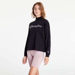 Champion Long Sleeves High Neck T-Shirt černé