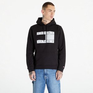 Tommy Jeans Regular Flag Spray Hoodie Black