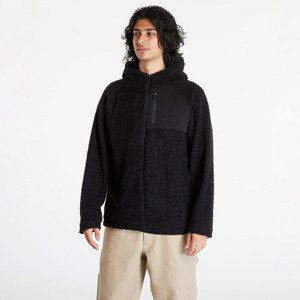 Urban Classics Hooded Sherpa Zip Jacket Black