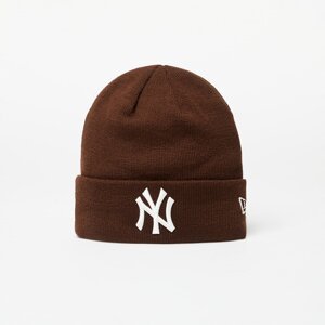 New Era New York Yankees League Essential Cuff Knit Beanie Hat Nfl Brown Suede/ Off White