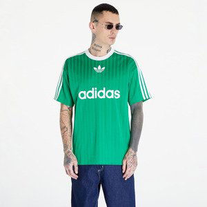 Tričko adidas Adicolor Poly Short Sleeve Tee Green/ White M