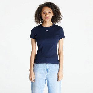 Tommy Jeans Slim Essential Rib Short Sleeve Tee Dark Night Navy