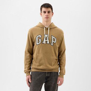 GAP French Terry Pullover Logo Hoodie Perfect Khaki