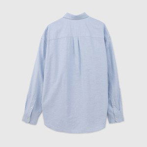 GAP Longsleeve Standard-Fit Oxford Logo Shirt Light Blue