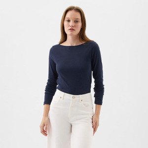 GAP Longsleeve Modal Bateau T-Shirt Navy Uniform