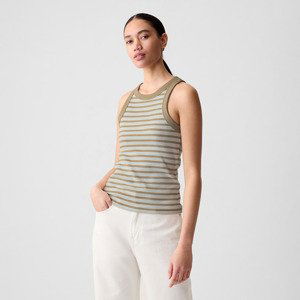 GAP Modal Rib Halter Khaki Stripe