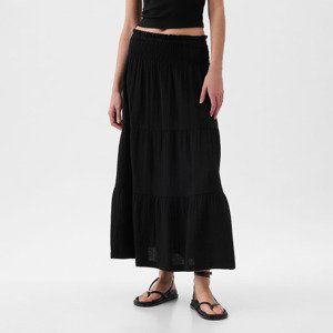 GAP Pull On Gauze Maxi Skirt Black