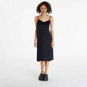Urban Classics Ladies Viscose Satin Slip Dress Black