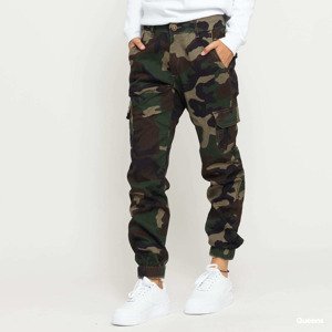 Urban Classics Ladies High Waist Camo Cargo Pants Camo Green