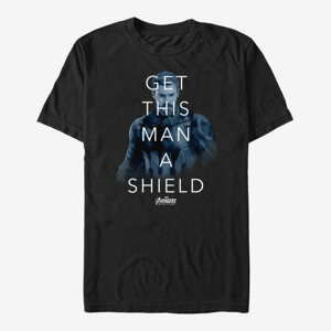 Queens Marvel Avengers: Infinity War - Shield America Unisex T-Shirt Black