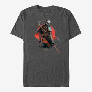 Queens Star Wars: The Mandalorian - Mandalorian Sunrise Unisex T-Shirt Dark Heather Grey