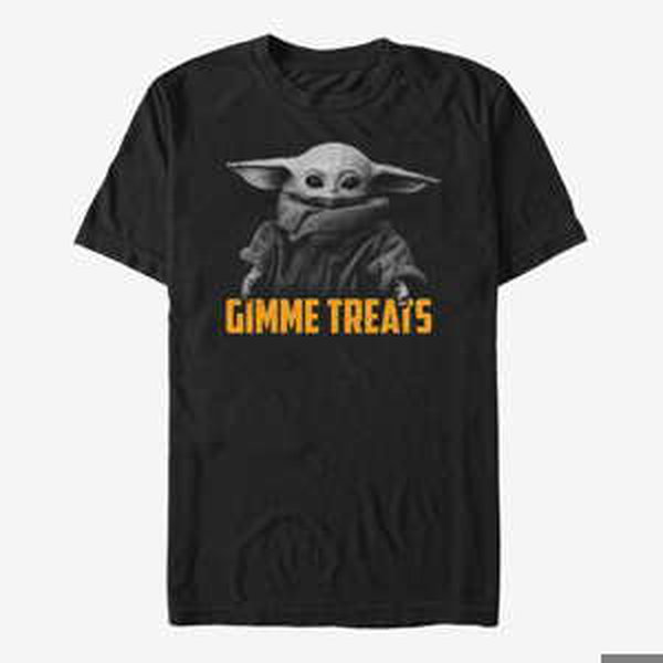 Queens Star Wars: The Mandalorian - PHOTOREAL GIMME TREATS Unisex T-Shirt Black