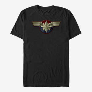 Queens Captain Marvel: Movie - Marvel Costume LOGO Unisex T-Shirt Black