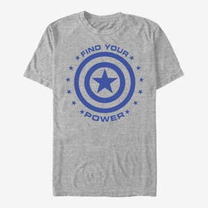 Queens Marvel Avengers - Captain Power Unisex T-Shirt Heather Grey