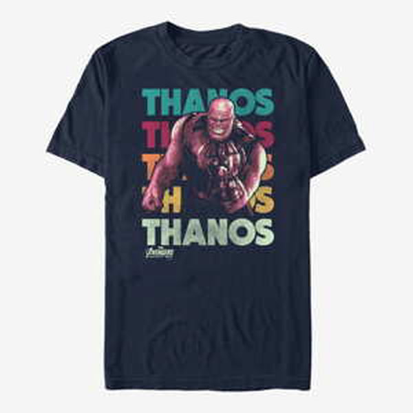 Queens Marvel Avengers: Infinity War - 70s Thanos Unisex T-Shirt Navy Blue