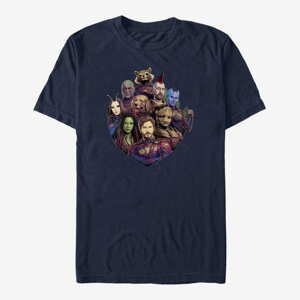 Queens Marvel Guardians of the Galaxy Vol. 3 - Badge Groupshot Unisex T-Shirt Navy Blue