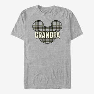 Queens Disney Mickey Classic - Grandpa Holiday Patch Unisex T-Shirt Heather Grey