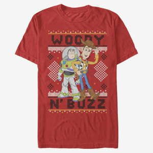 Queens Disney Toy Story - Woody Buzz Sew Unisex T-Shirt Red