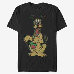 Queens Disney Mickey Classic - Pluto Holiday Colors Unisex T-Shirt Black