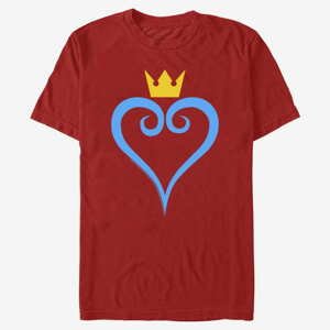 Queens Disney Kingdom Hearts - Heart and Crown Unisex T-Shirt Red
