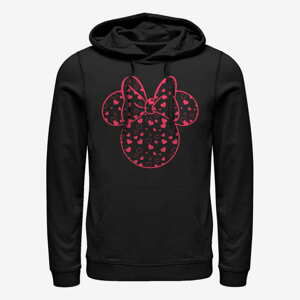 Queens Disney Classic Mickey - Minnie Hearts Fill Unisex Hoodie Black