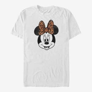 Queens Disney Mickey And Friends - Modern Minnie Face Leopard Unisex T-Shirt White