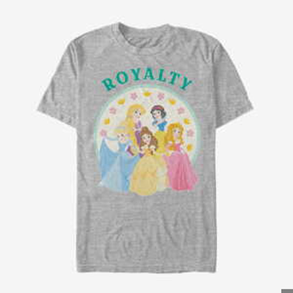 Queens Disney Princess - Chibi Princess Royalty Unisex T-Shirt Heather Grey