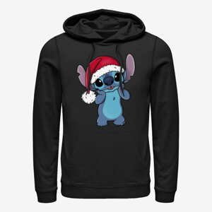 Queens Disney Lilo & Stitch - Stitch Wearing Santa Hat Unisex Hoodie Black