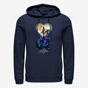 Queens Disney Kingdom Hearts - Poster Logo Unisex Hoodie Navy Blue